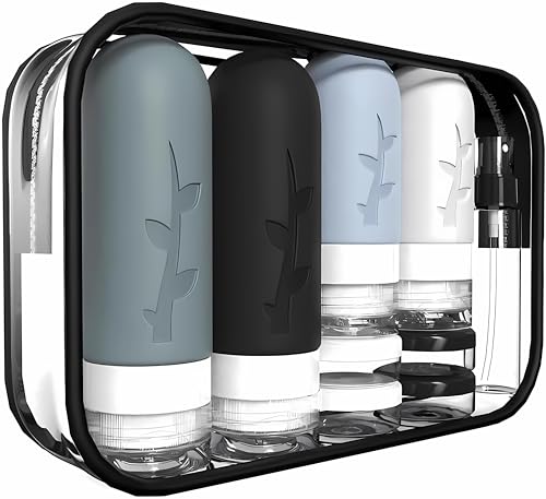 18pack Travel Bottles for Toiletries,TSA Approved Silicone Travel Containers