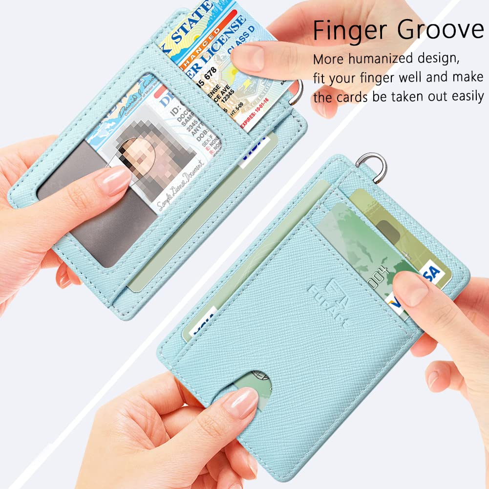 FurArt Slim Minimalist Wallet RFID Credit Card Holder for Men | slim minimalist compact rfid id window thin