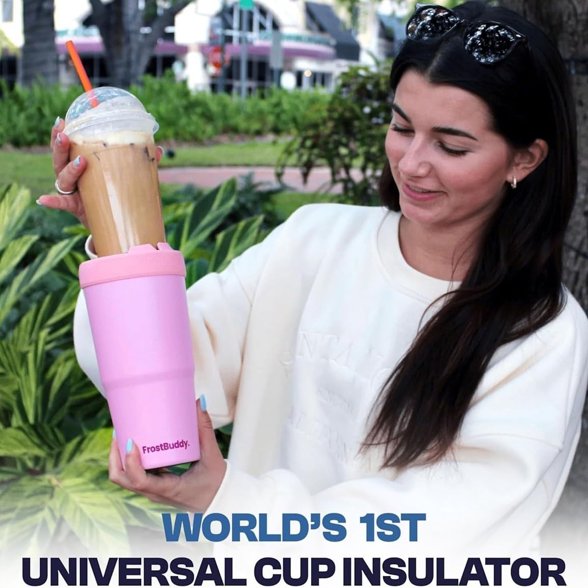 Frost Buddy Togo Buddy 30oz Tumbler (All American Sweetheart) | Double-wall vacuum insulated | Spill-proof flip lid | 18/8 premium stainless steel | Cup-holder friendly