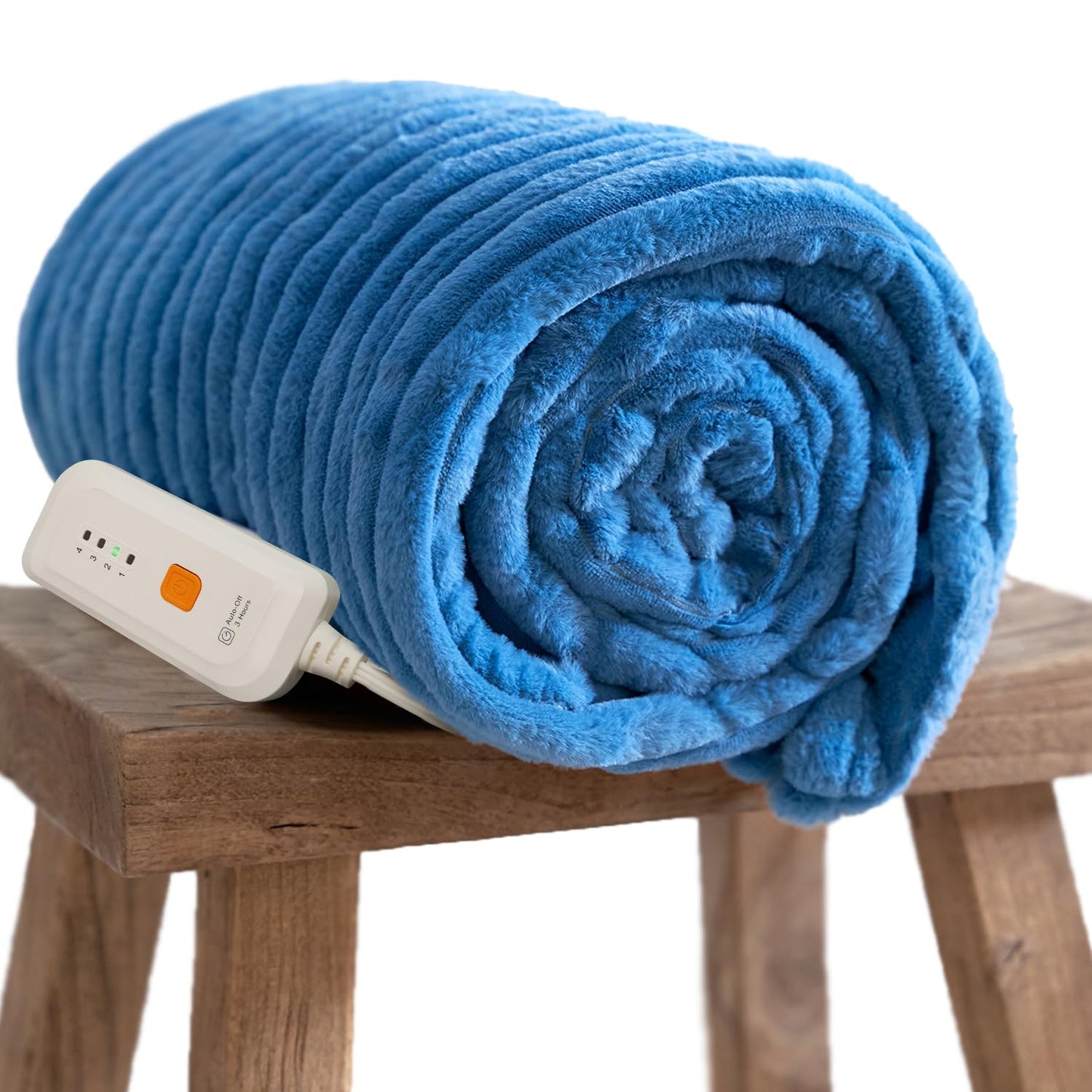 GOTCOZY Heated Blanket Electric Throw 50''X60''- Soft Silky Plush Electric Blanket with 4 Heating Level & 3 Hour Auto Off Heating Blanket, ETL Certified Machine Washable (Green)
