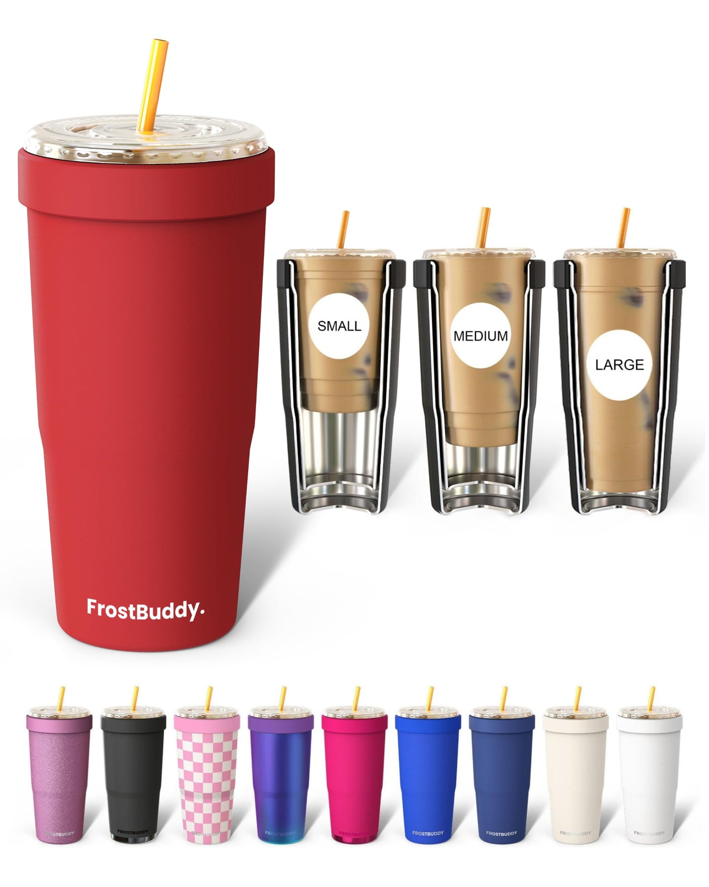 Frost Buddy Togo Buddy 30oz Tumbler (All American Sweetheart) | Double-wall vacuum insulated | Spill-proof flip lid | 18/8 premium stainless steel | Cup-holder friendly