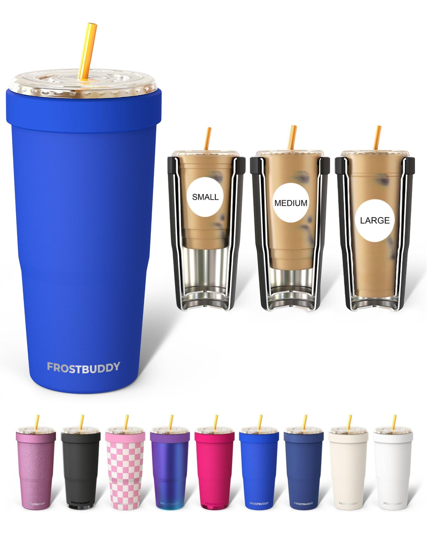 Frost Buddy Togo Buddy 30oz Tumbler (All American Sweetheart) | Double-wall vacuum insulated | Spill-proof flip lid | 18/8 premium stainless steel | Cup-holder friendly