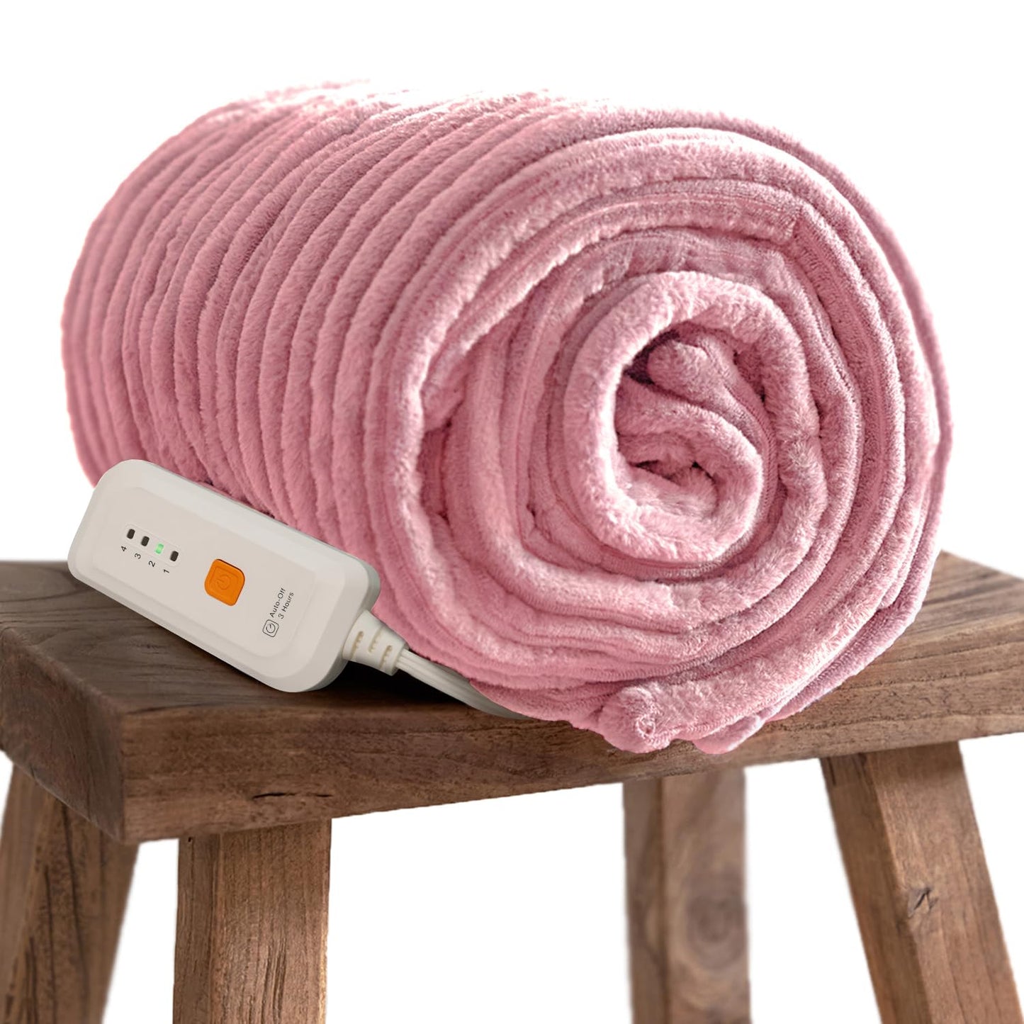 GOTCOZY Heated Blanket Electric Throw 50''X60''- Soft Silky Plush Electric Blanket with 4 Heating Level & 3 Hour Auto Off Heating Blanket, ETL Certified Machine Washable (Green)