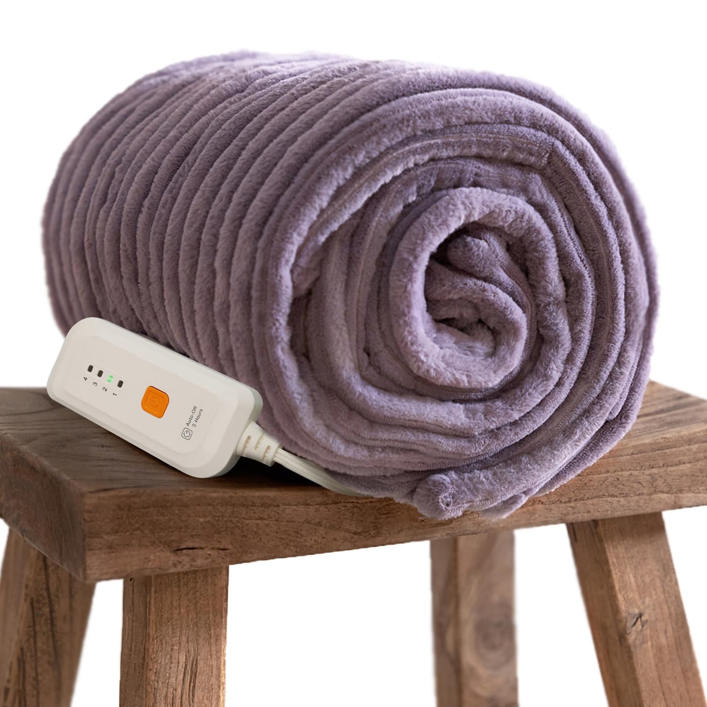 GOTCOZY Heated Blanket Electric Throw 50''X60''- Soft Silky Plush Electric Blanket with 4 Heating Level & 3 Hour Auto Off Heating Blanket, ETL Certified Machine Washable (Green)