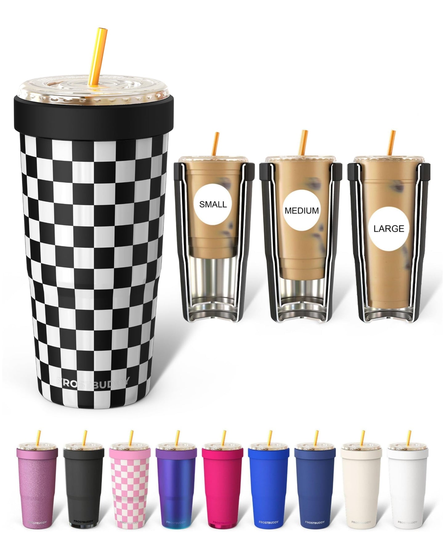 Frost Buddy Togo Buddy 30oz Tumbler (All American Sweetheart) | Double-wall vacuum insulated | Spill-proof flip lid | 18/8 premium stainless steel | Cup-holder friendly