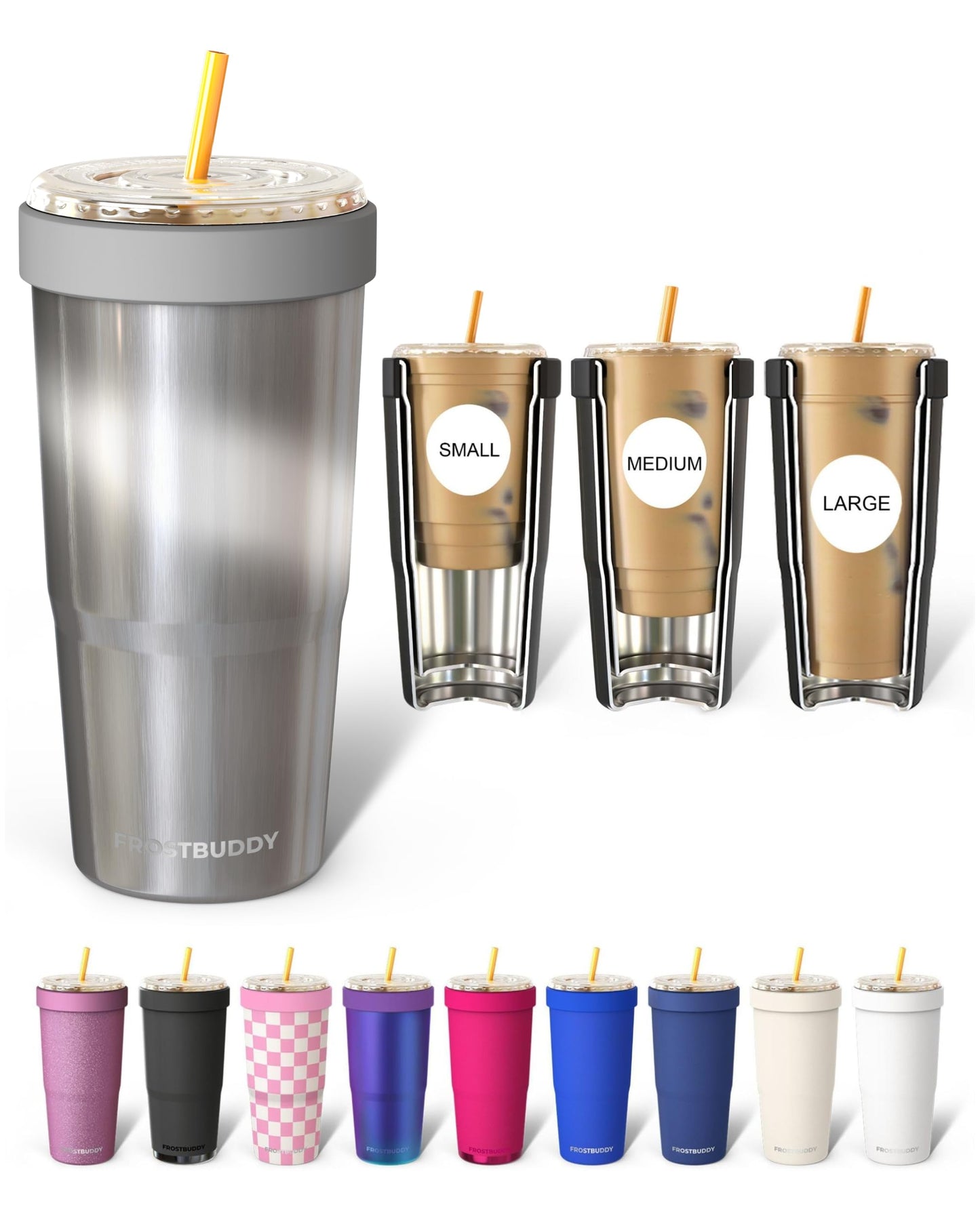 Frost Buddy Togo Buddy 30oz Tumbler (All American Sweetheart) | Double-wall vacuum insulated | Spill-proof flip lid | 18/8 premium stainless steel | Cup-holder friendly