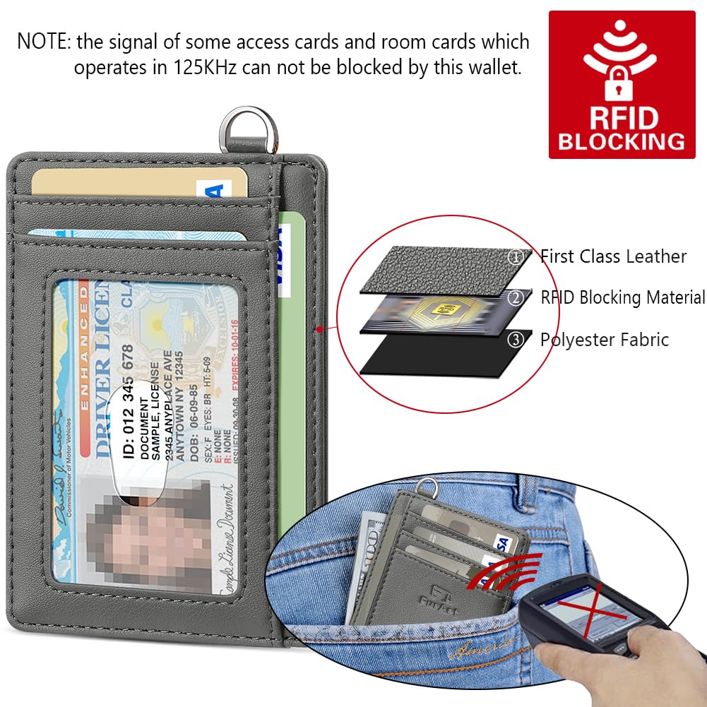 FurArt Slim Minimalist Wallet RFID Credit Card Holder for Men | slim minimalist compact rfid id window thin