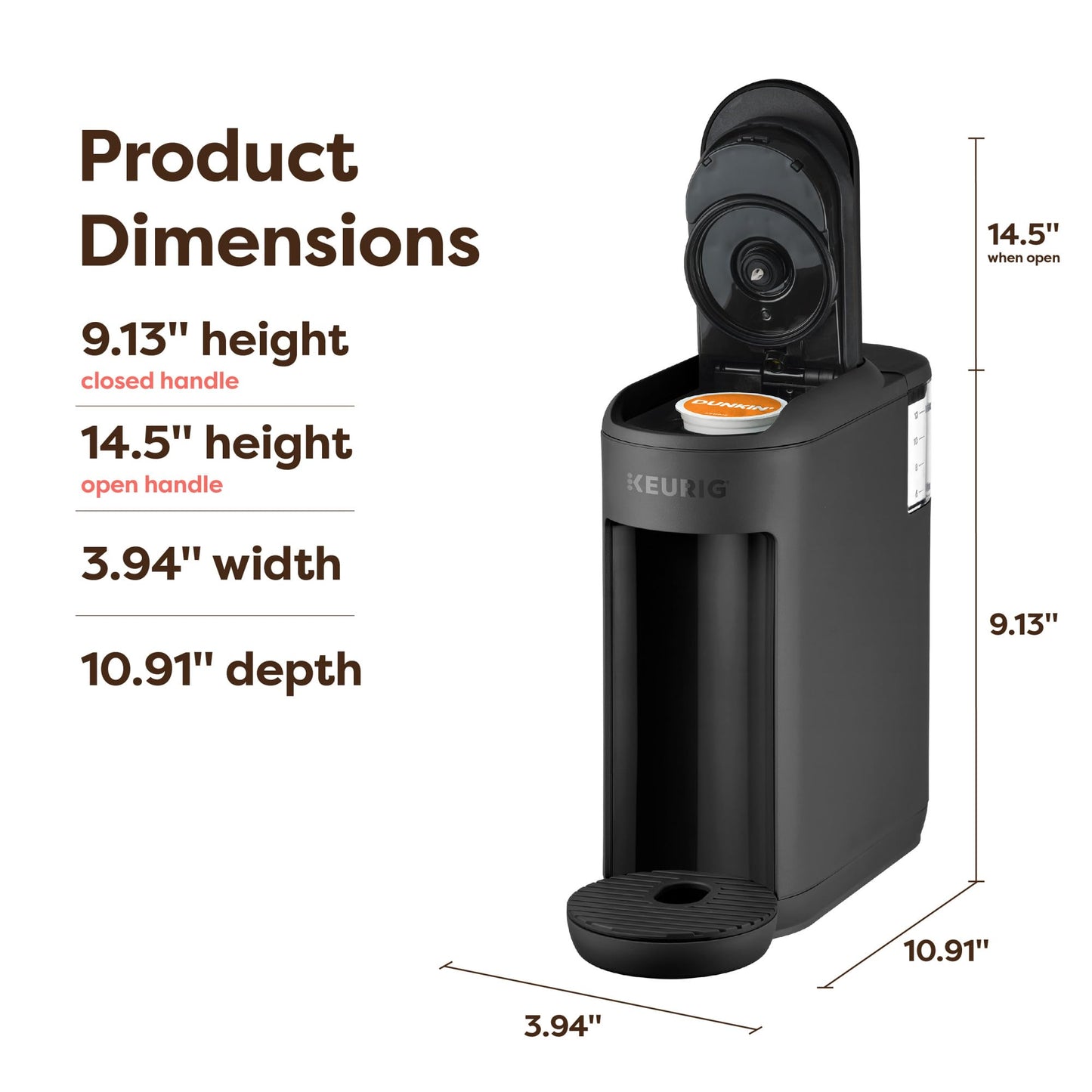 Keurig K-Mini Mate Single Serve K-Cup Pod Coffee Maker, Brews Up to 12 oz Cup, Compact Portable Coffee Machine for Small Spaces, Great for Dorms & Offices, Glamping Green