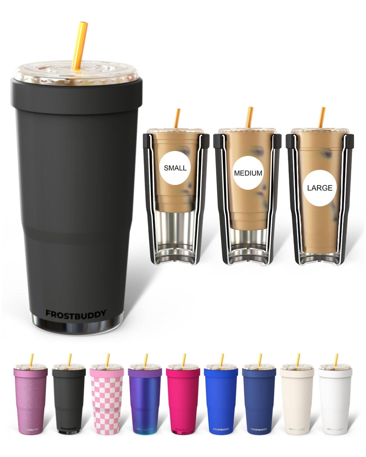 Frost Buddy Togo Buddy 30oz Tumbler (All American Sweetheart) | Double-wall vacuum insulated | Spill-proof flip lid | 18/8 premium stainless steel | Cup-holder friendly