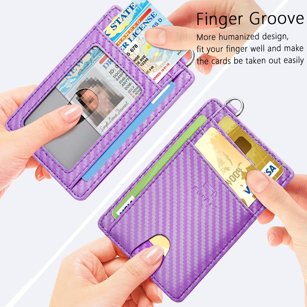 FurArt Slim Minimalist Wallet RFID Credit Card Holder for Men | slim minimalist compact rfid id window thin