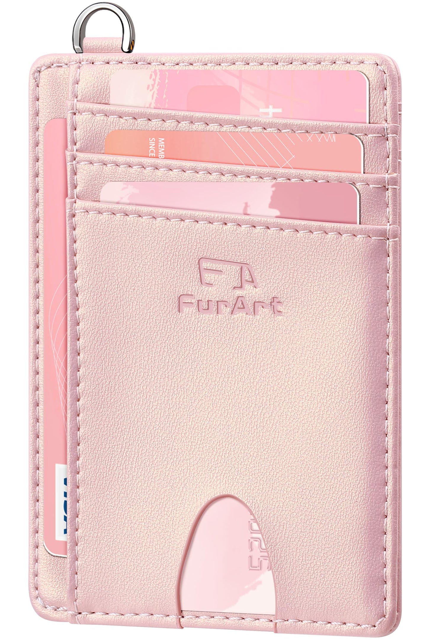 FurArt Slim Minimalist Wallet RFID Credit Card Holder for Men | slim minimalist compact rfid id window thin