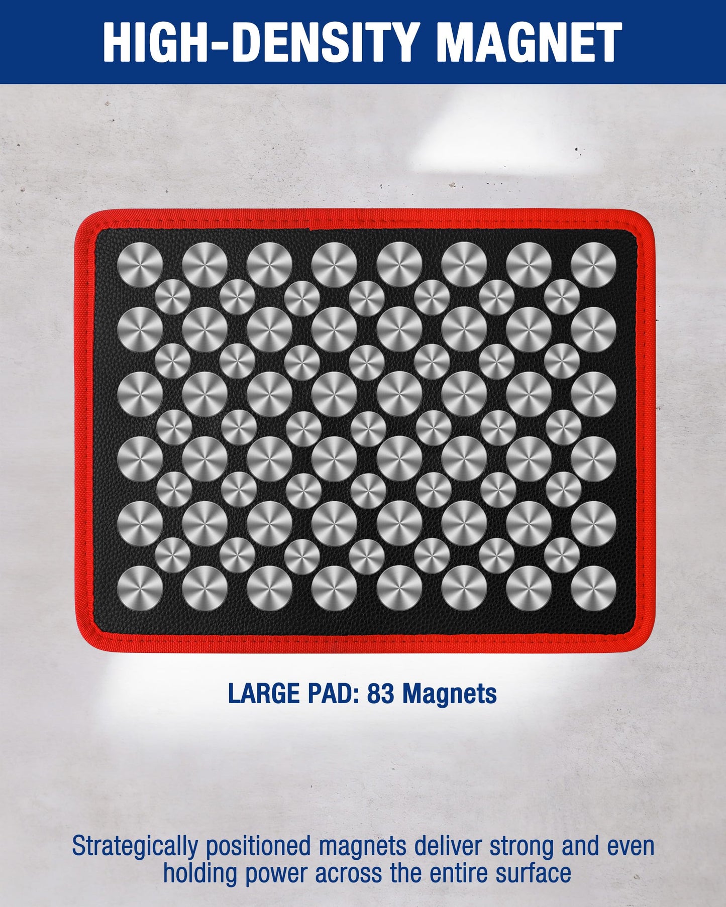 WORKPRO 2-Piece Magnetic Tool Mat, Flexible Magnetic Tool Holder Tray with PVC Surface for Garage, Workshop and Auto Repair
