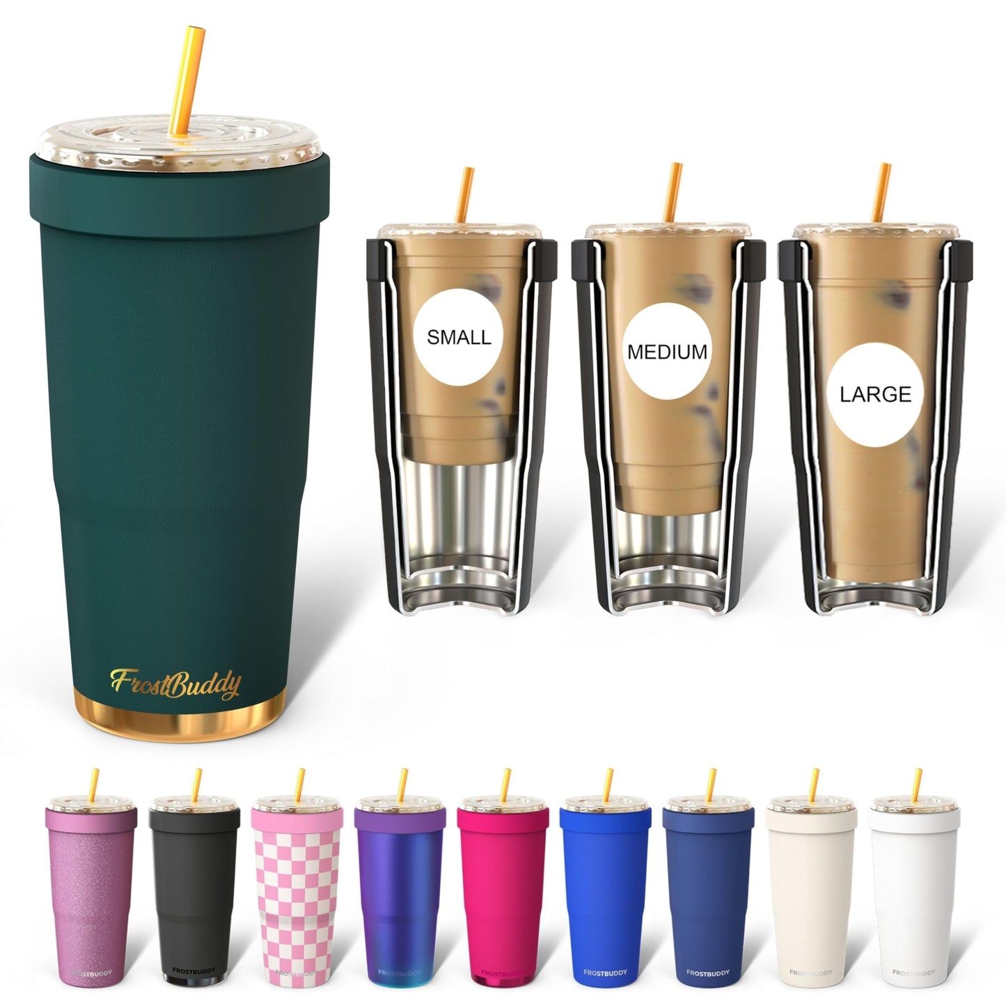 Frost Buddy Togo Buddy 30oz Tumbler (All American Sweetheart) | Double-wall vacuum insulated | Spill-proof flip lid | 18/8 premium stainless steel | Cup-holder friendly