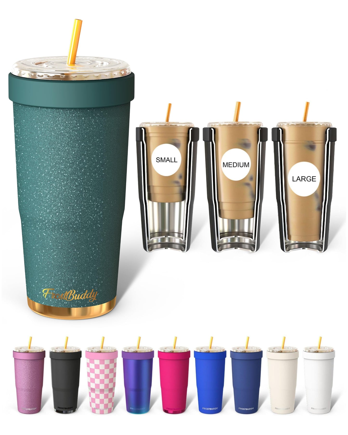 Frost Buddy Togo Buddy 30oz Tumbler (All American Sweetheart) | Double-wall vacuum insulated | Spill-proof flip lid | 18/8 premium stainless steel | Cup-holder friendly