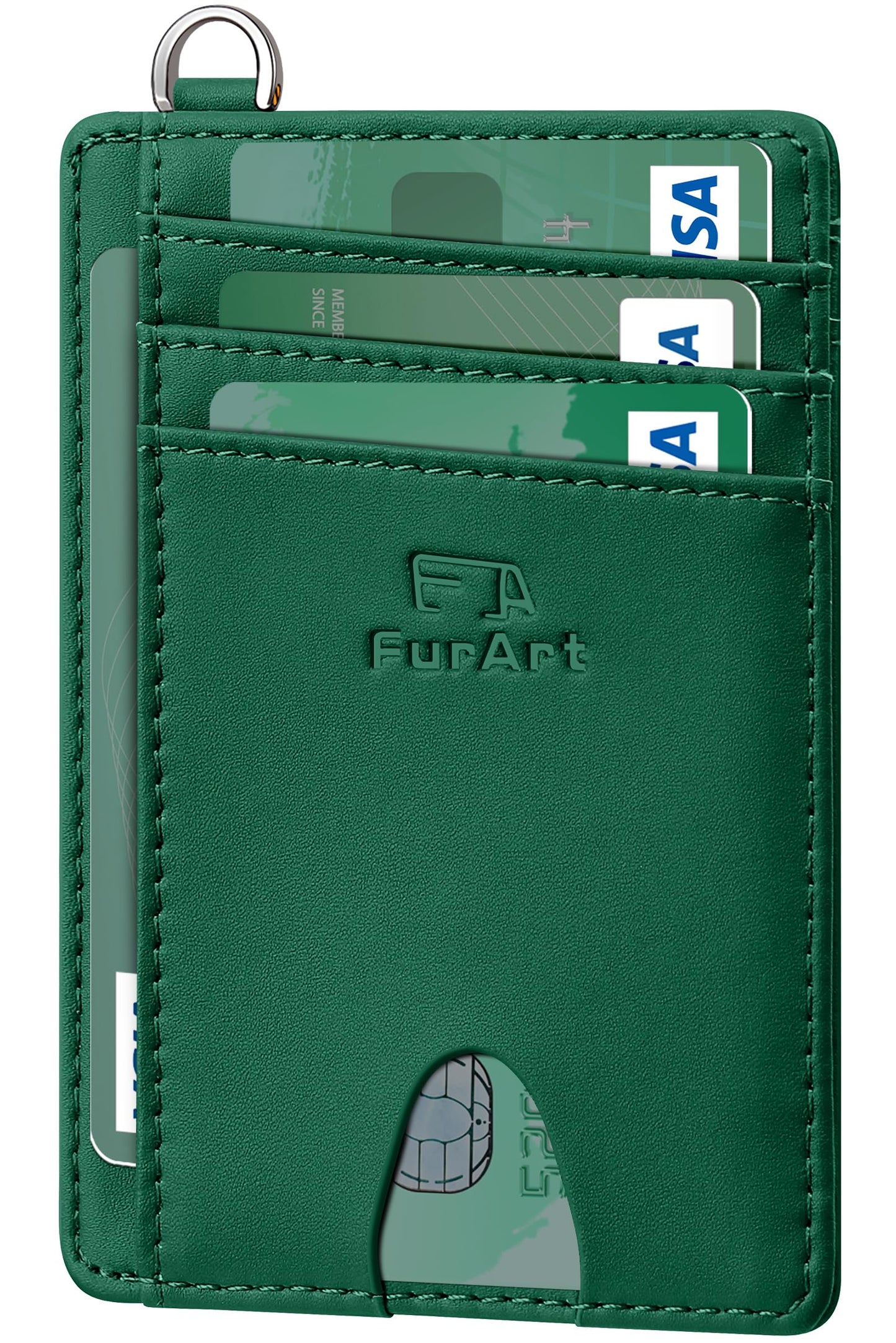 FurArt Slim Minimalist Wallet RFID Credit Card Holder for Men | slim minimalist compact rfid id window thin