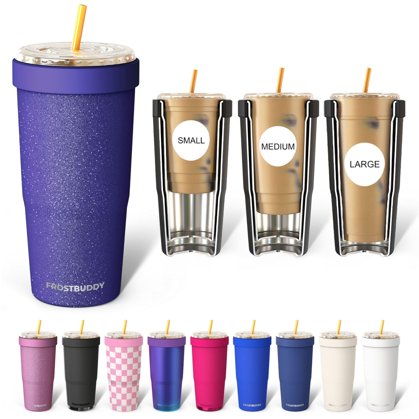 Frost Buddy Togo Buddy 30oz Tumbler (All American Sweetheart) | Double-wall vacuum insulated | Spill-proof flip lid | 18/8 premium stainless steel | Cup-holder friendly