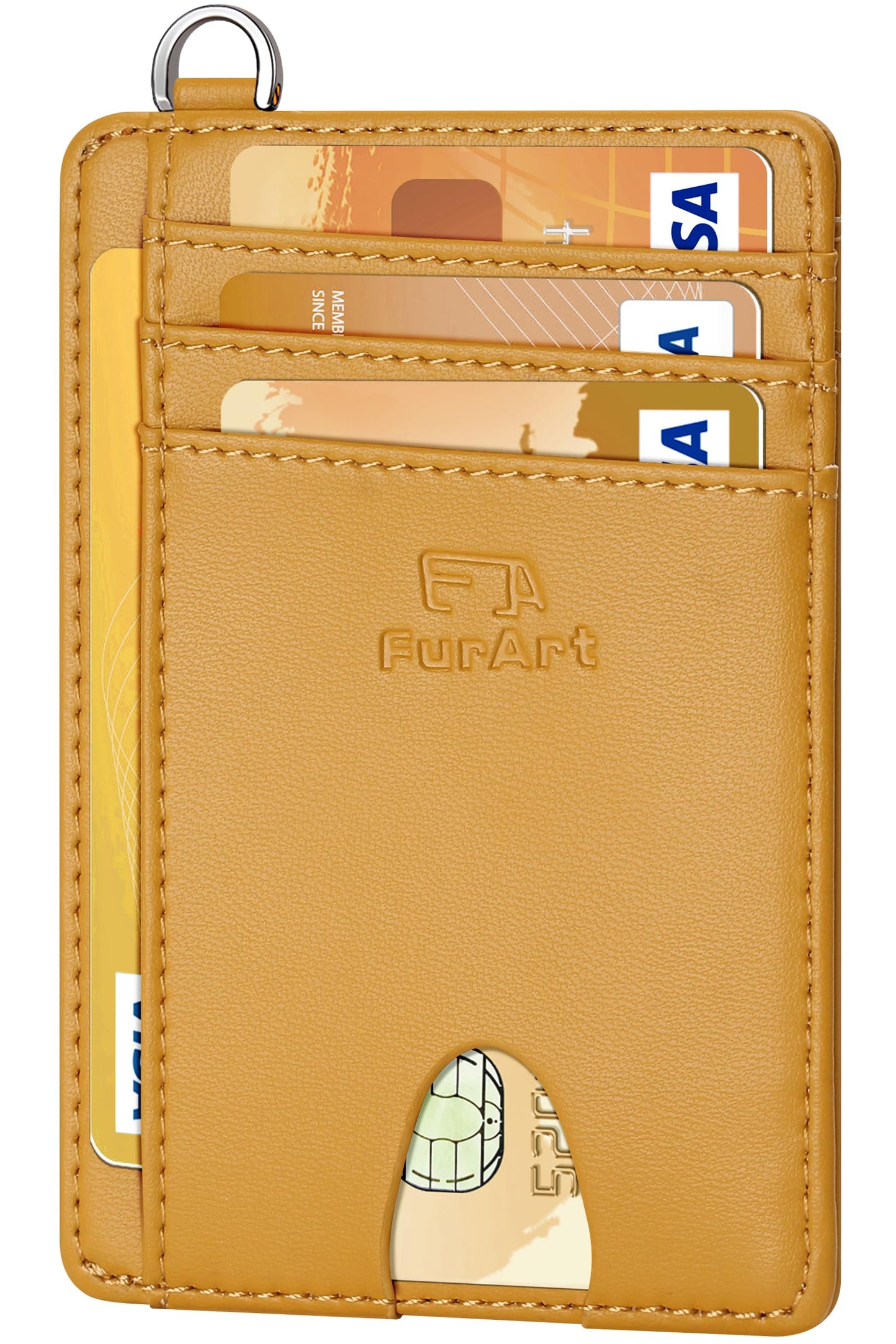 FurArt Slim Minimalist Wallet RFID Credit Card Holder for Men | slim minimalist compact rfid id window thin