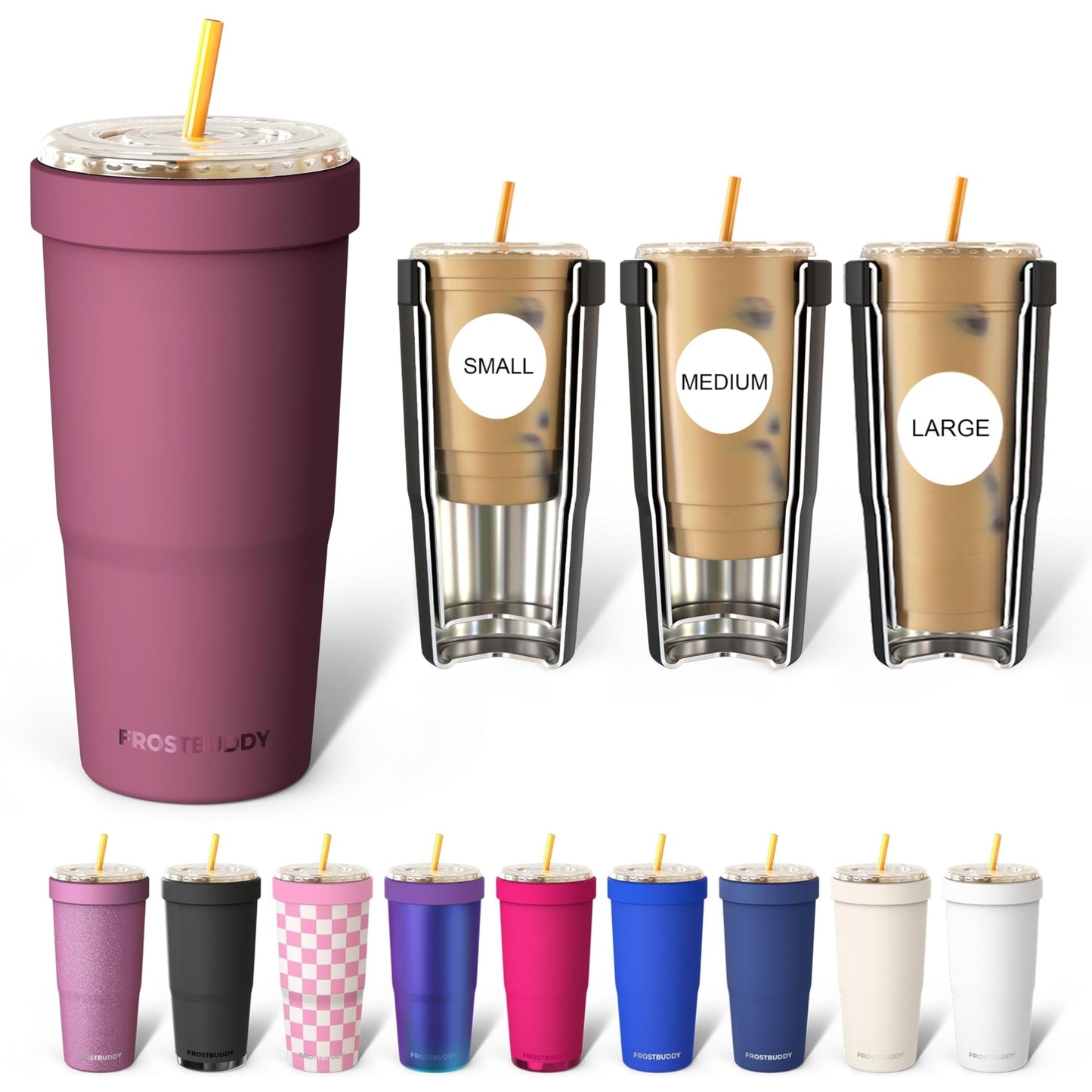 Frost Buddy Togo Buddy 30oz Tumbler (All American Sweetheart) | Double-wall vacuum insulated | Spill-proof flip lid | 18/8 premium stainless steel | Cup-holder friendly