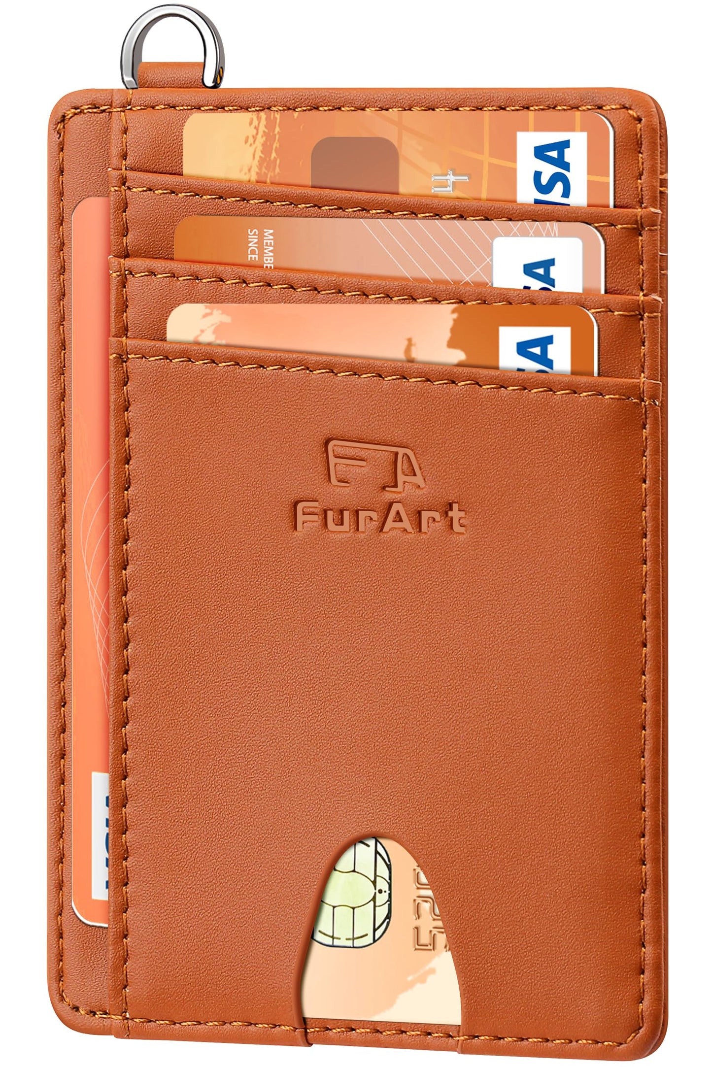 FurArt Slim Minimalist Wallet RFID Credit Card Holder for Men | slim minimalist compact rfid id window thin