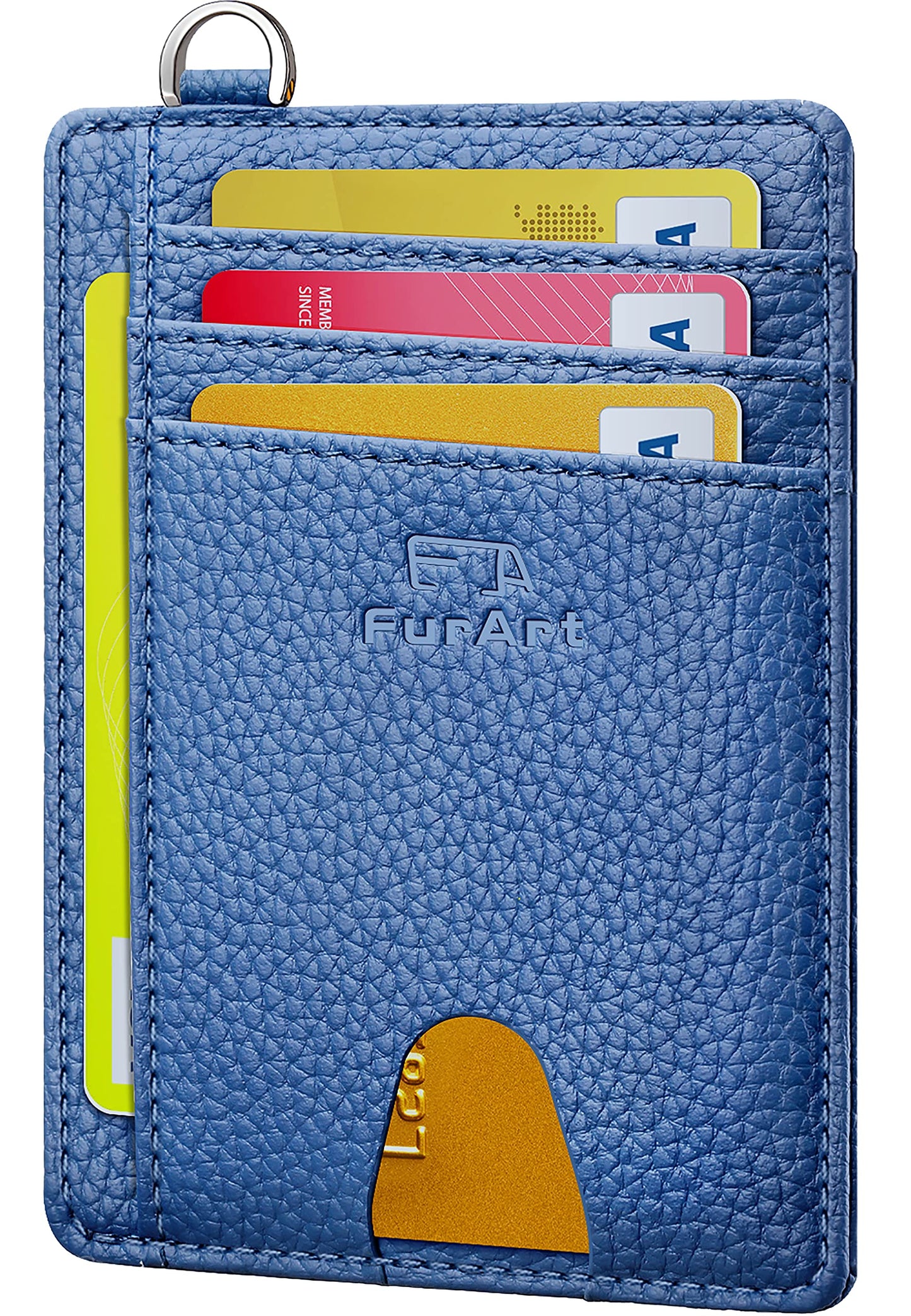 FurArt Slim Minimalist Wallet RFID Credit Card Holder for Men | slim minimalist compact rfid id window thin