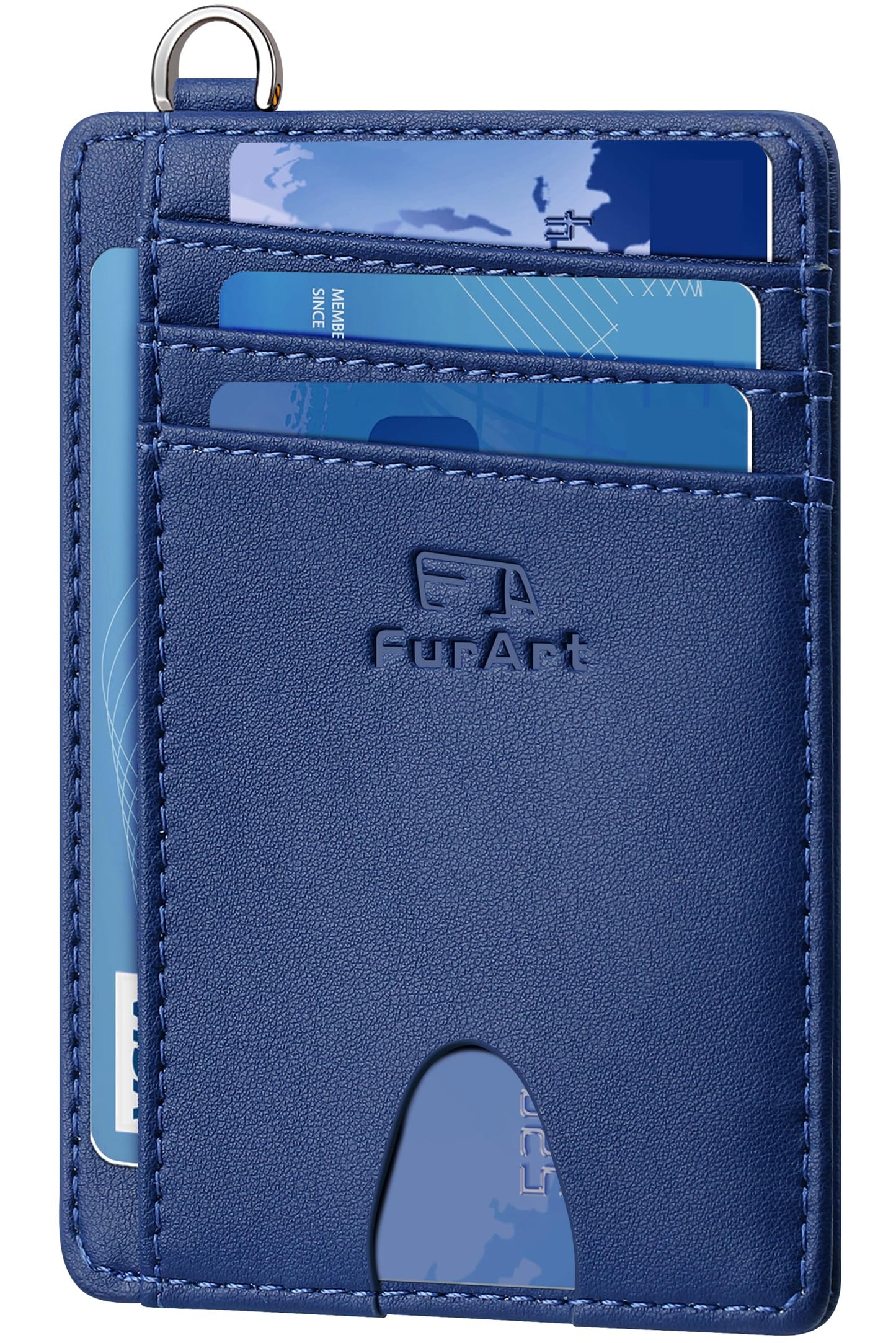 FurArt Slim Minimalist Wallet RFID Credit Card Holder for Men | slim minimalist compact rfid id window thin