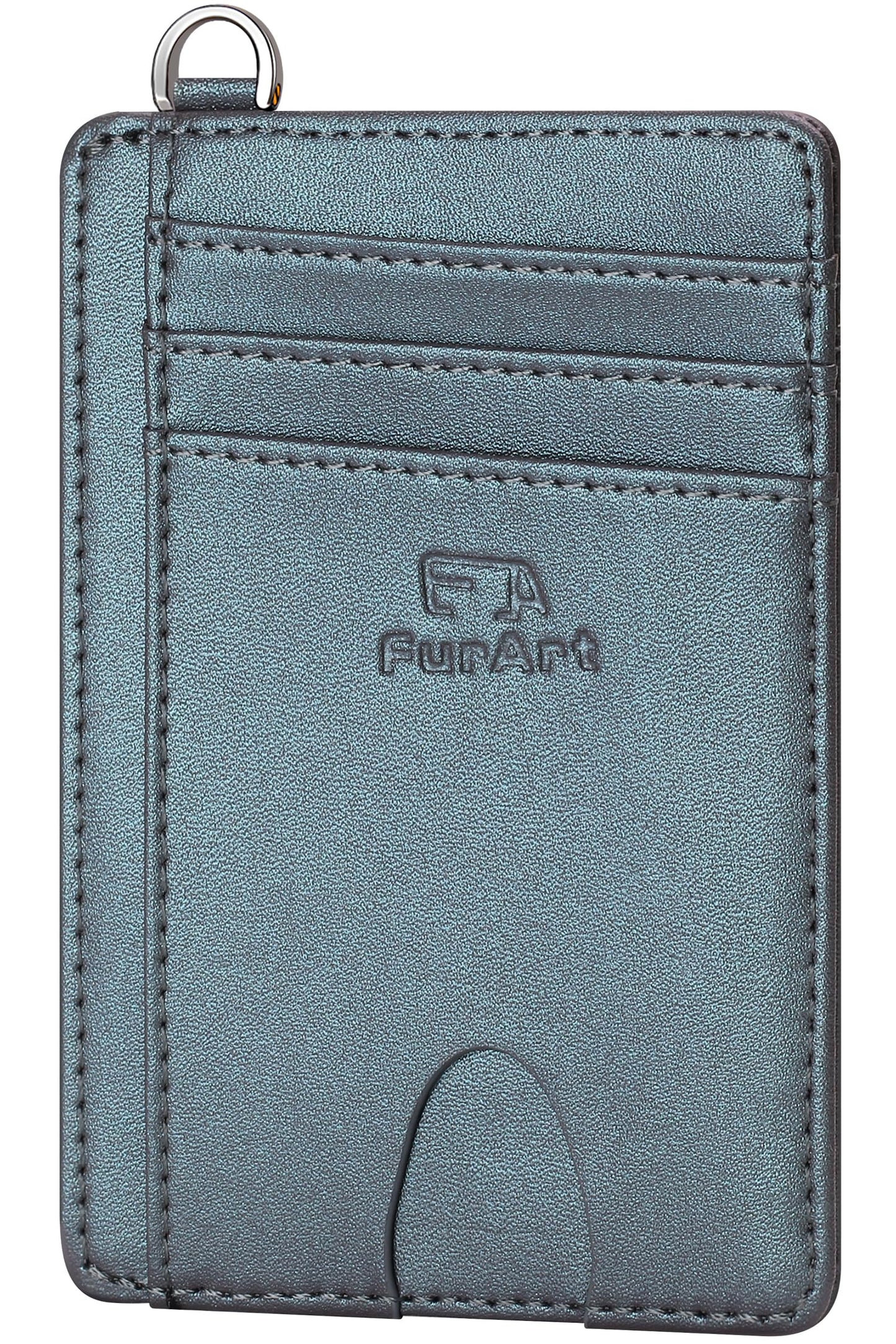 FurArt Slim Minimalist Wallet RFID Credit Card Holder for Men | slim minimalist compact rfid id window thin