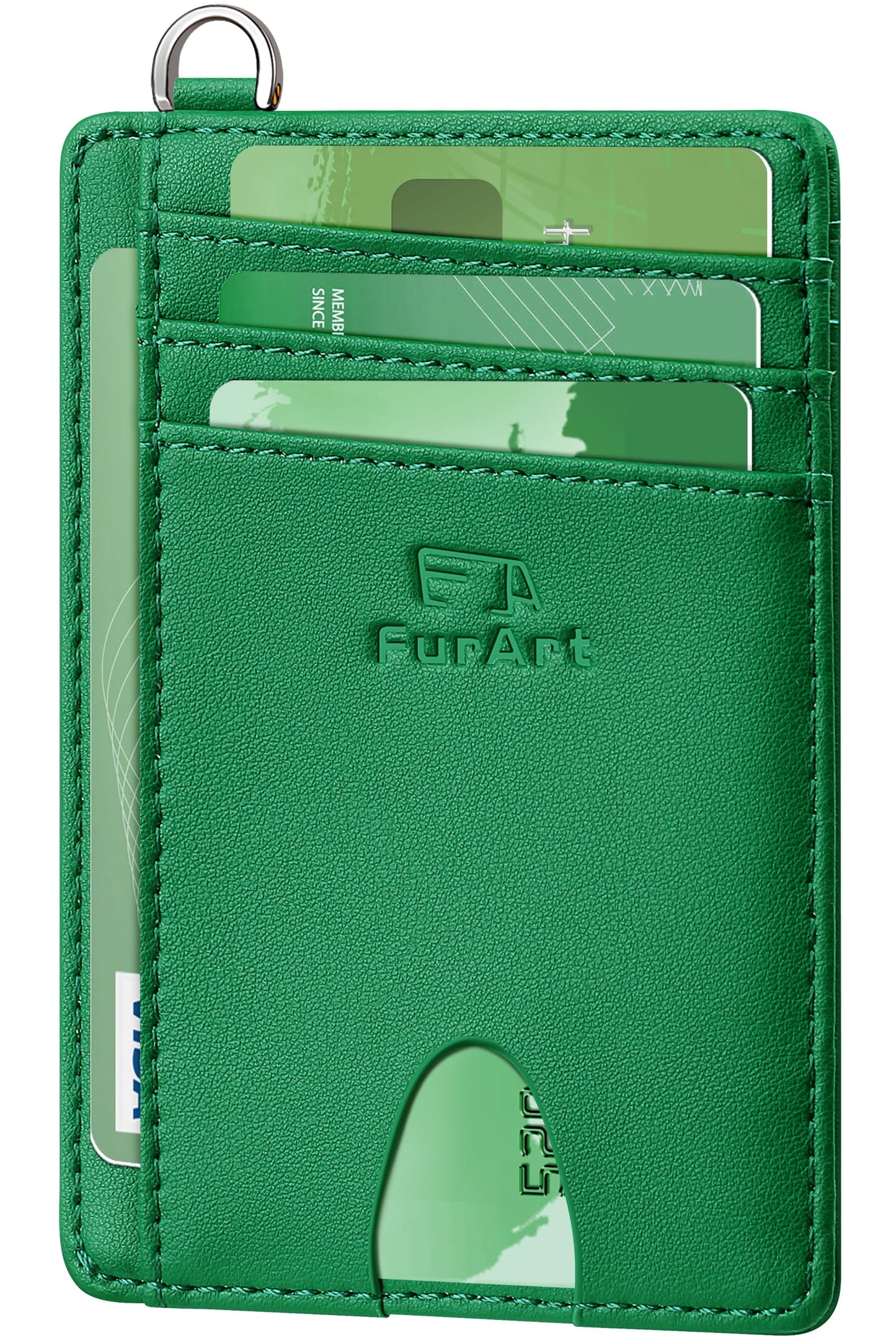 FurArt Slim Minimalist Wallet RFID Credit Card Holder for Men | slim minimalist compact rfid id window thin
