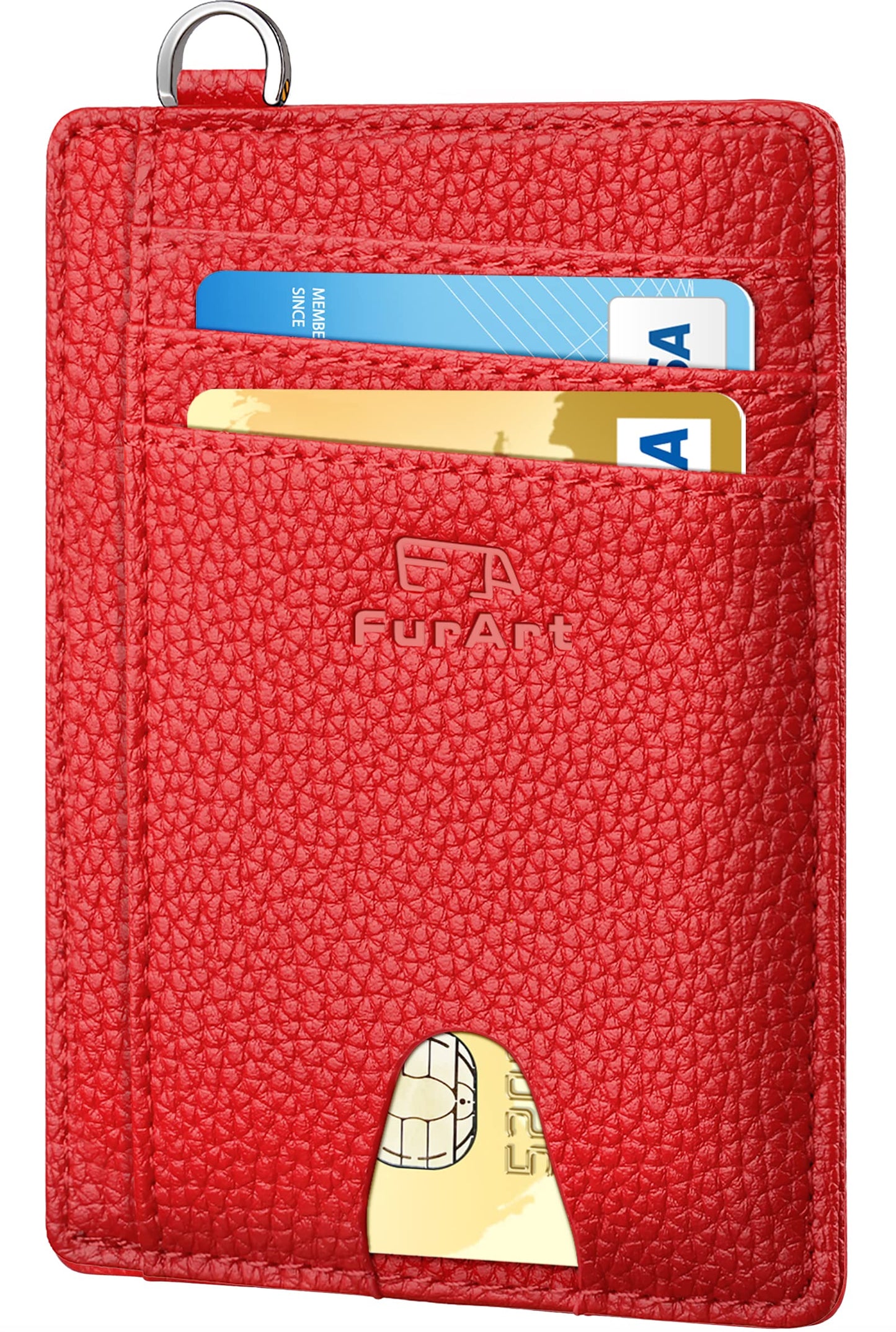 FurArt Slim Minimalist Wallet RFID Credit Card Holder for Men | slim minimalist compact rfid id window thin